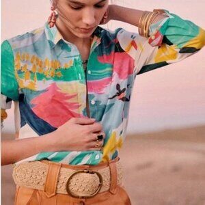 Sezane x G. Kero Pierro Shirt in California Print size 34